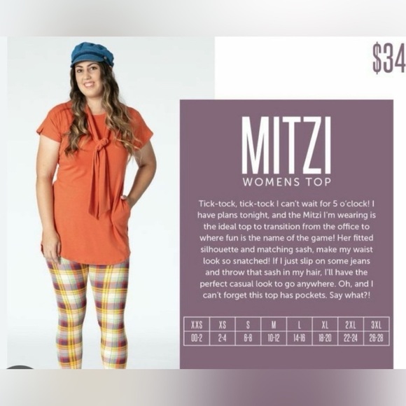 LuLaRoe Mitzi Top - Picture 4 of 6